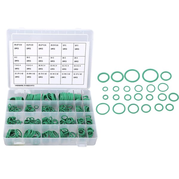 345PCS Universal Gummi O-ring Sortimentssats Dammtät Luftkonditionerings Tätningsring för Bil