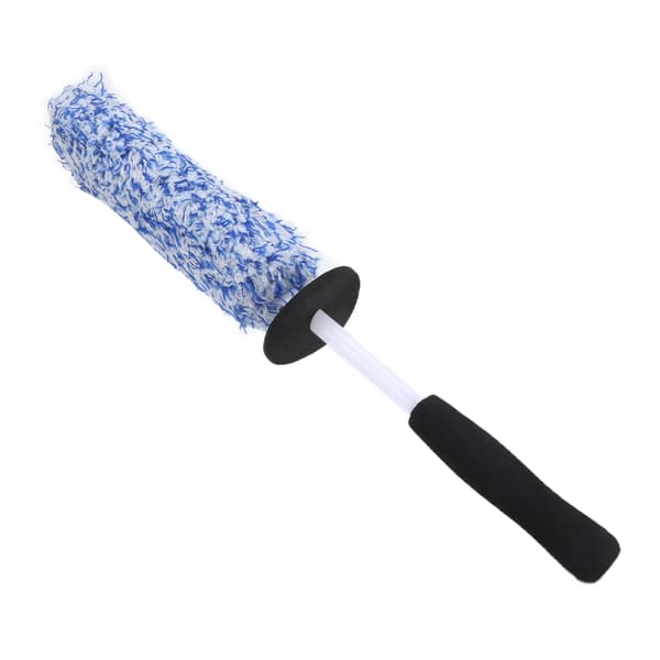 Bil Dekkrensebørste Mikrofiber Myk Multifunksjon Lang Rekkevidde Eksosfanger Sprutbeskyttelse Blå