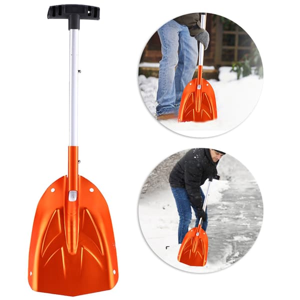 Orange Aluminiumlegering Teleskopisk Vinter Snö Is Spade Utomhus Verktygsset