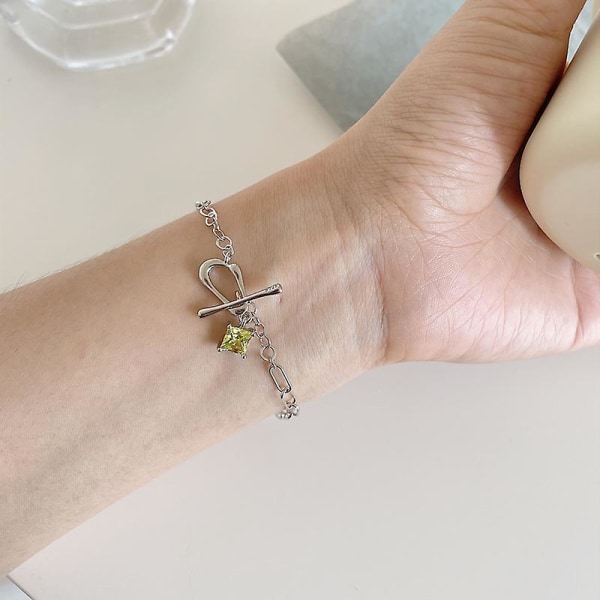 Armband Silver S925 Daily Outfit Modesmycken Ac7481 Green