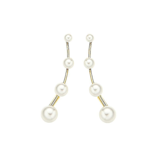 øreringe Golden Alloy Pearl Ear Studs Øredråber til daglig brug