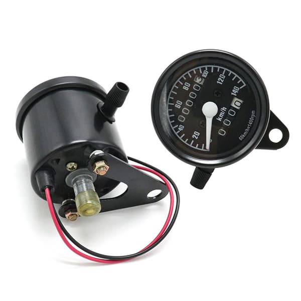 Universal Motorcykel Speedometer 12V 0 til 140KM/t Retro Odometer Modifikationstilbehør
