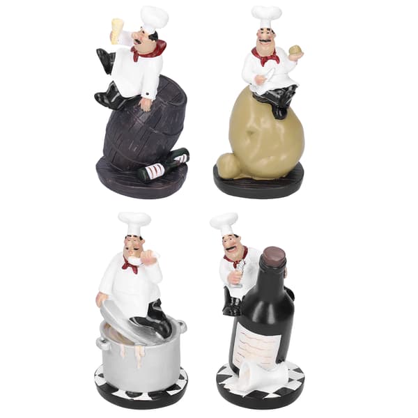 Kockstatyfigurer Set för köksinredning - samlarpresent med prydnader av hartspotatis