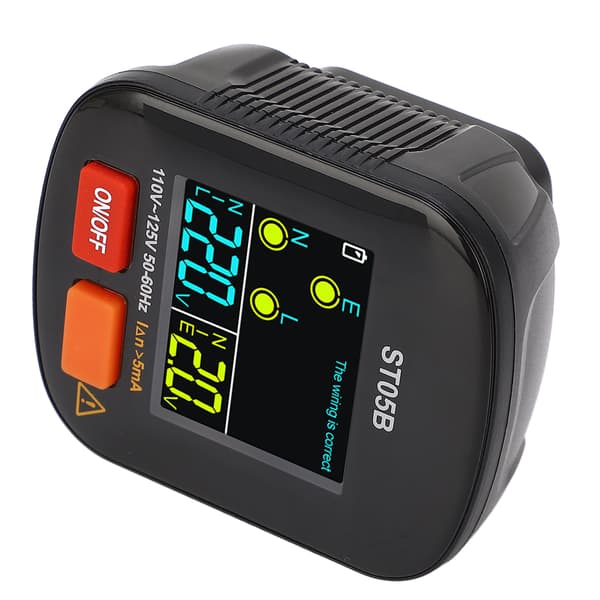 Stikkontakttester med LED-display US-stik 110-125V