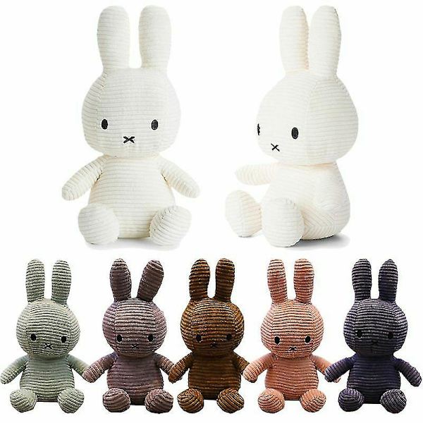 Miffy-nukkelelu lasten tyyny Söpö täytetyt kaninukke pääsiäislahja Gray 25cm 9.8in