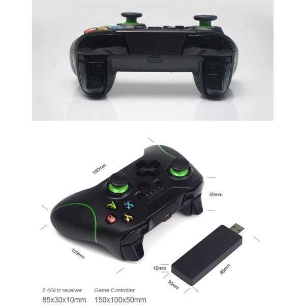Trådlös handkontroll med mottagare for Xbox One, 2,4 GHz tråd