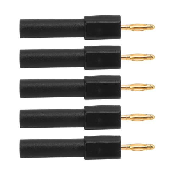 5 stk Stærk tilslutning 2 mm til 4 mm Banan Plug Konvertering - Sort