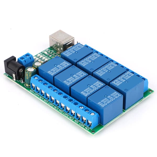 UD23A08 USB-relemoduuli, 8 kanavaa, UART-sarjaportti, moottorinohjausmoduuli DC5V