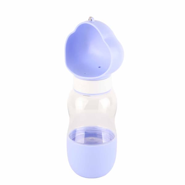 Bærbar Transparent Drikkeflaske til Kæledyr med Foderfunktion 350ml 200ml Sky Lilla Hundevandsdispenser