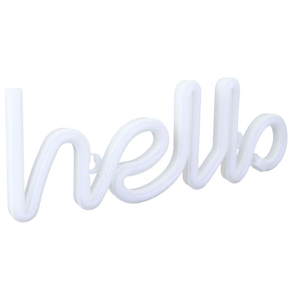 Hej LED Neonskylt Lila USB Batteridriven Bröllop Väggdekor