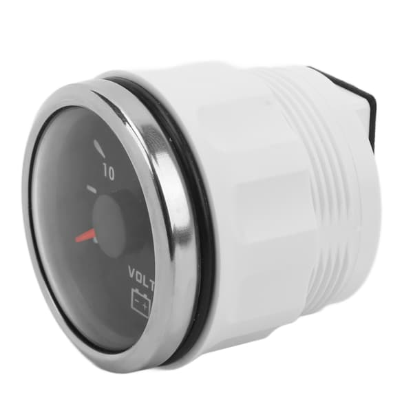 52mm Marine Voltmeter 8-16V Pointer 7 Farver Baggrundsbelysning IP67 Vandtæt Voltmeter til Båd RV Bil 9-32V Sort