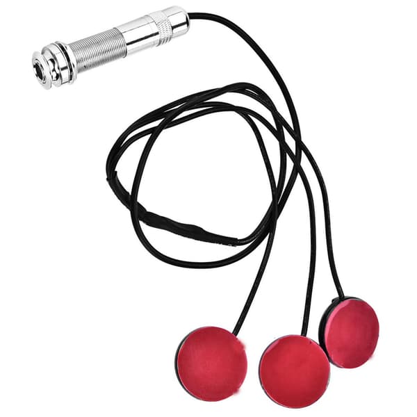 Självhäftande Piezo Transducer Mikrofon Pickup med Endpin Jack för Gitarr Ukulele Violin
