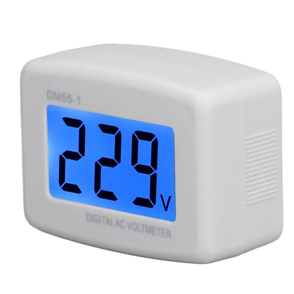 DM55 1 Digital Voltmeter Lettlest LCD Hjemmespenningsmåler 80 300V US Plugg