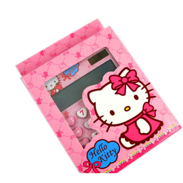 Tegneserie sød pink lommeregner elev trompet mini computer (KT)