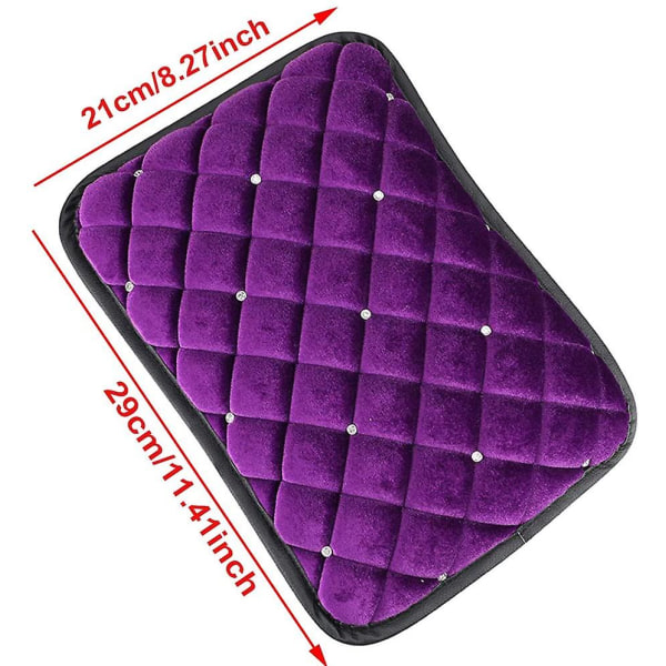 Pehmeä timanttiauton sisustustarvikkeet (käsinojan pehmuste [violetti] (iso timantti)),