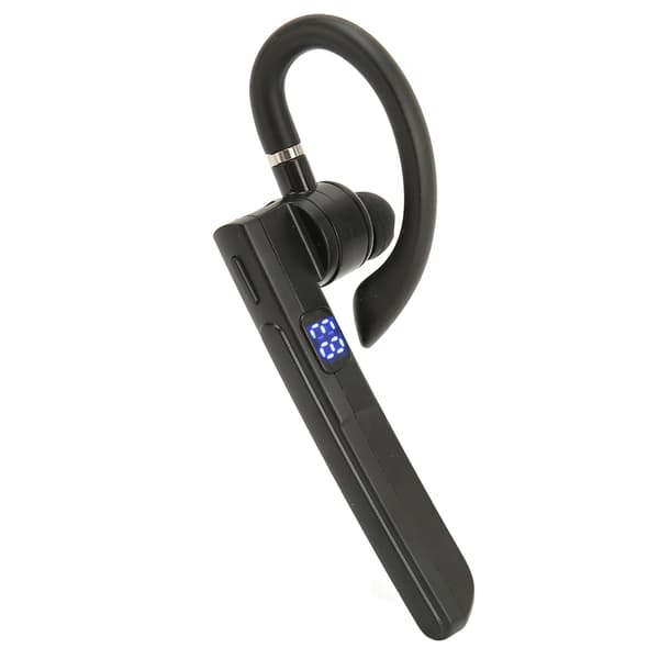 Bluetooth Headset Enkelt Øre Støyreduserende Digital Skjerm IPX7 Vanntett Stemmekontroll Trådløs Ørepropp
