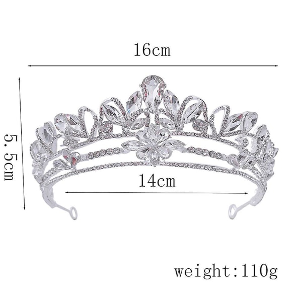 Kristalli morsiuskruunu häämekko Syntymäpäivän tiara-asusteet valokuvaukseen