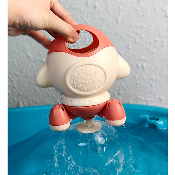 Børnebad swimmingpool badekar vandlegetøj sommer babybadeværelse roterende vandstrålebruser (lyserød)