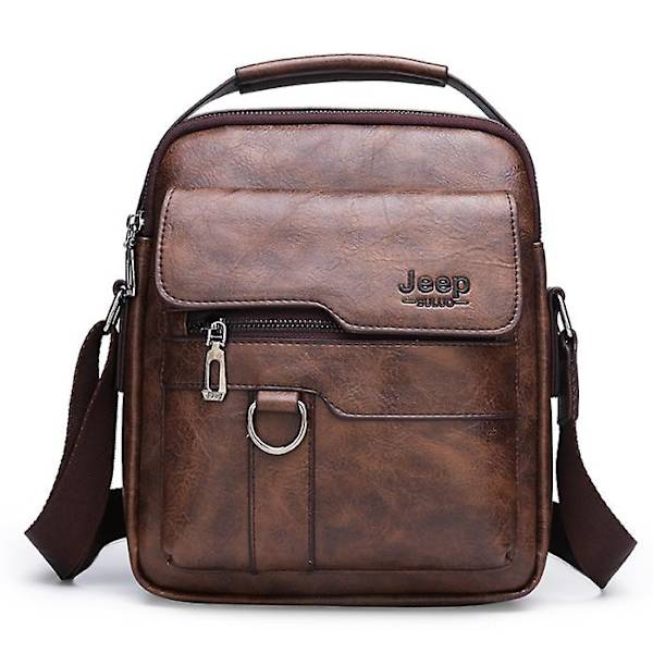 Casual Tote Dragkedja för män Brown