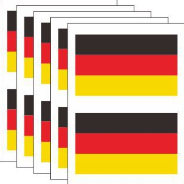 5 Fan Flag Tatuering Stickers (Tyskland)