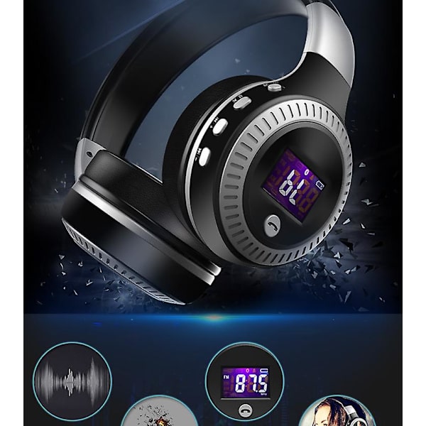 Headset trådløst bluetooth headset (hvidt og blåt)