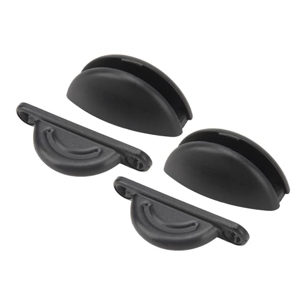 RV Dørholder Kit Bueformet Nylon Dørstopper Fastholdelseskrog til Campingvogn Trailer Autocamper Sort