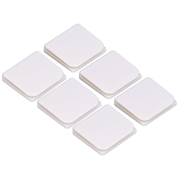 6-pack Självhäftande Duschdraperiklämmor Vita 4,5x5cm för Hem Badrum Sovrum Vardagsrum Kök