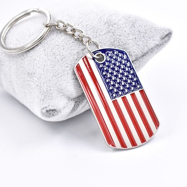 2kpl Avainnippu Ainutlaatuinen Tyylikäs Muoti American National Flag Avaimenperä Union Jack Keychain Country Flag Avaimenperä Yksinkertainen Avaimenperä