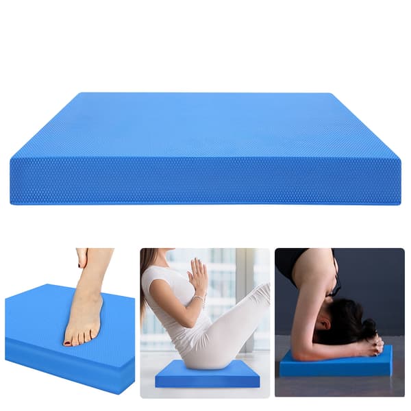 Blå Yoga Balanskudde Vadderad Midja Magträning Matta Utrustning