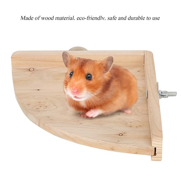 Træplatform til siddepinde til papegøje hamster chinchilla små kæledyr bur tilbehør