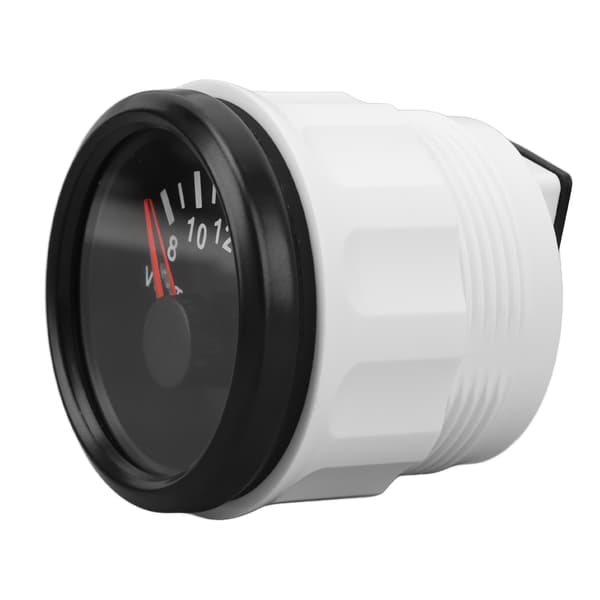 52MM Båd Voltmeter DC 9V til 32V Pointer Spændingsmåler Farverig Baggrundsbelysning til Autocampere Yachts Fiskebåde Skibe Sort Plade Sort Dæksel