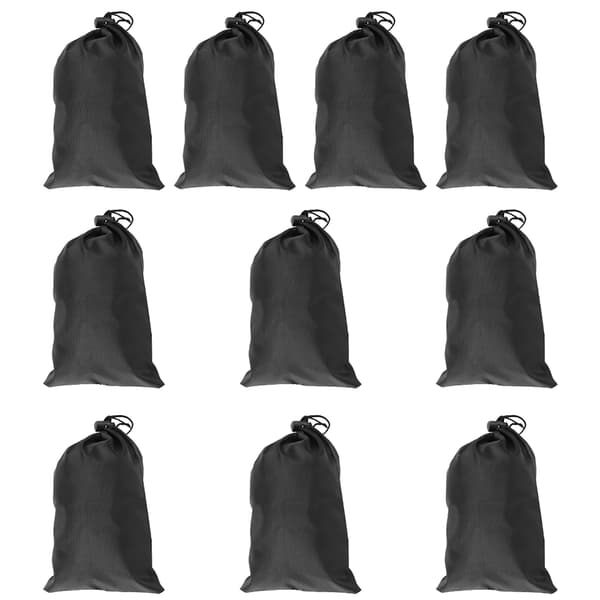 Sort Polyester Vandtæt Duffel Bag med Sjippetov