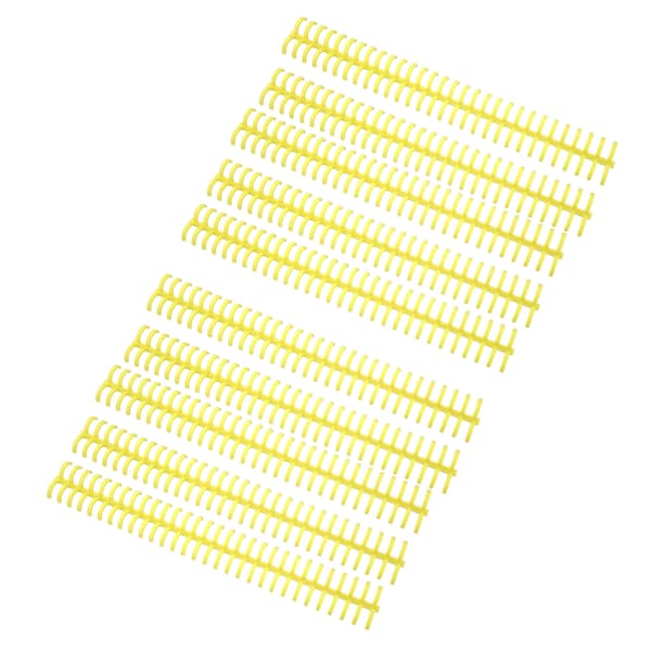 10 Bindende Spiralspoler Kamme 30 Huller Plaststrimler til Løse Blade 1,3 cm Diameter Gul