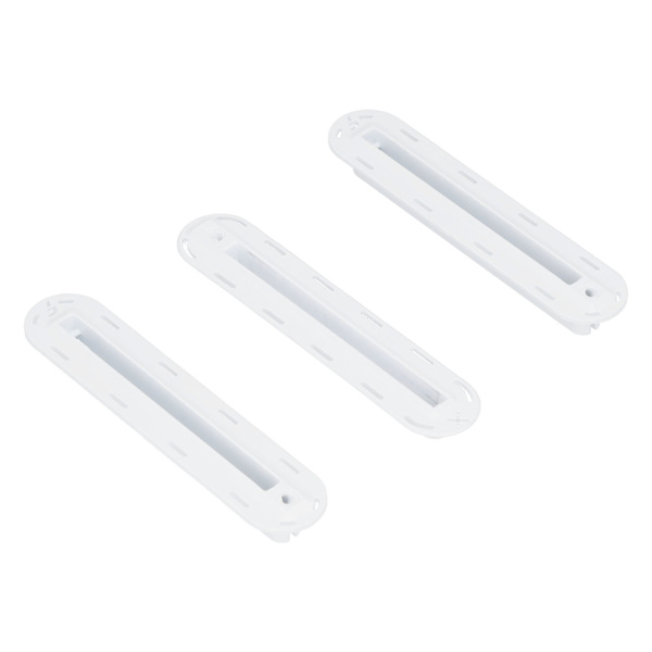 3-pack Surfbräda Fin Box Plug med Skruvar Vit Plast Räfflad