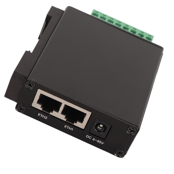 RS485 til RJ45 Ethernet Seriel Server Dual Channel Skinne Montering 1200 til 115200bps RS232 til RJ45 Ethernet Modul