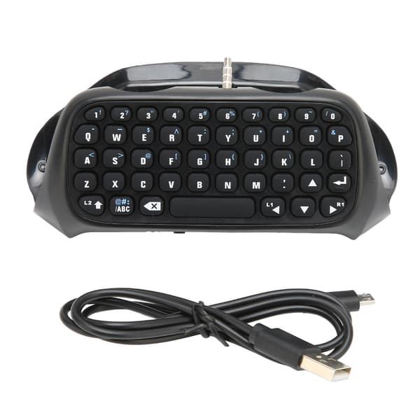 Trådløst Mini Bluetooth-tastatur 5V Bærbar Gamepad Meldingstastatur for PS4-kontroller