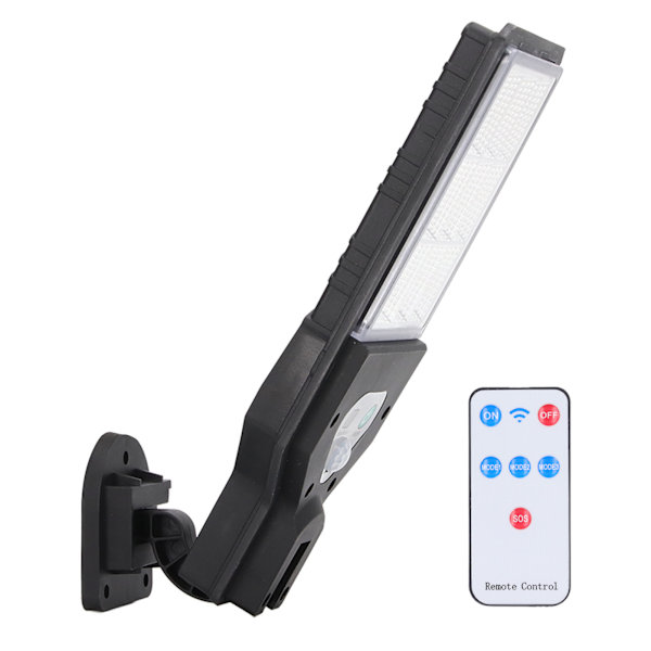 Solcellslampa med fjärrkontroll IP64 Vattentät COB-belysning Vägglampa för utomhusbruk