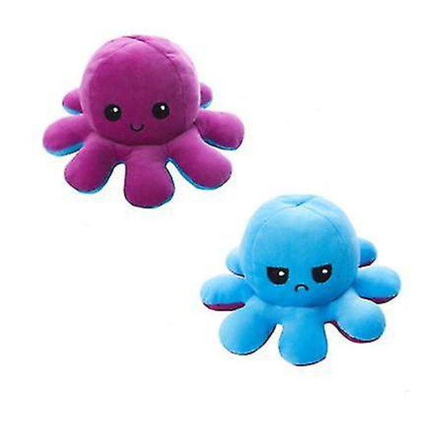 Käännettävä Flip Octopus Pehmo-nukke A purple