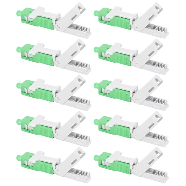 10 st Fiber Optic Quick Connect SC till APC Snabb Kallskarv Adapter