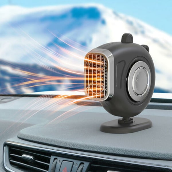 12V/120W Auto Forrude Defrosters, Bærbar Bilvarmer, til Bil Forrude, Quickly Defroster, Sort