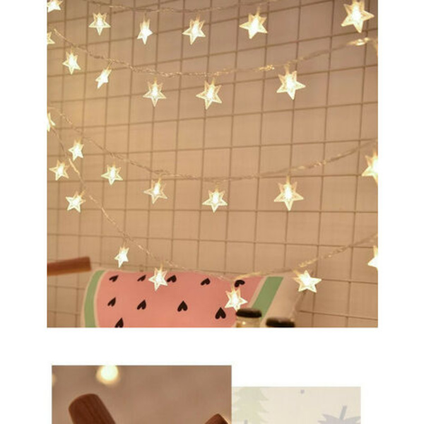 Udendørs stemningslys Camping juledekoration Layout Fødselsdagslys med Pentagram LED-lys 10m 80 Lys-Batteri