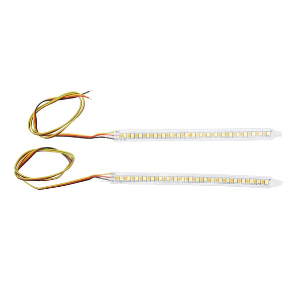 2 stk. 12V Sidespejl Blinklys Bakspejl Streamer LED Strip Advarselsindikator Reflektor Universal Pasform