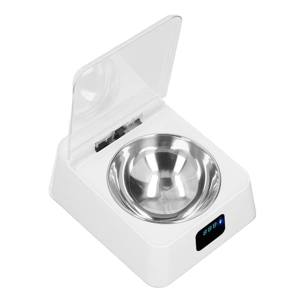 Smart kæledyrsfoderautomat med induktionslås, genopladelig hundekat madskål til små og mellemstore kæledyr 350 ml