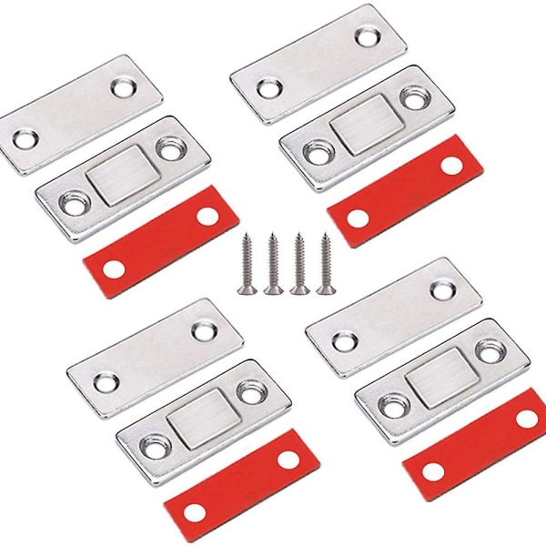 Jooheli skabsmagnet, magnetlås 8 stykker Ultratynd magnetisk lukkedør Selvklæbende til lukning Snappermagnet Tur Doors Møbelmagnet