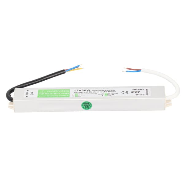 30W AC90-250V Vanntett Strømforsyning Transformator Adapter Tynn LED Driver DC12V