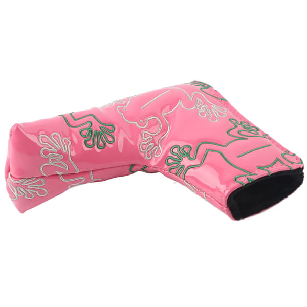 Broderiputter Golf Putter Headcover Magnetisk Lukking Rosa PU-deksel