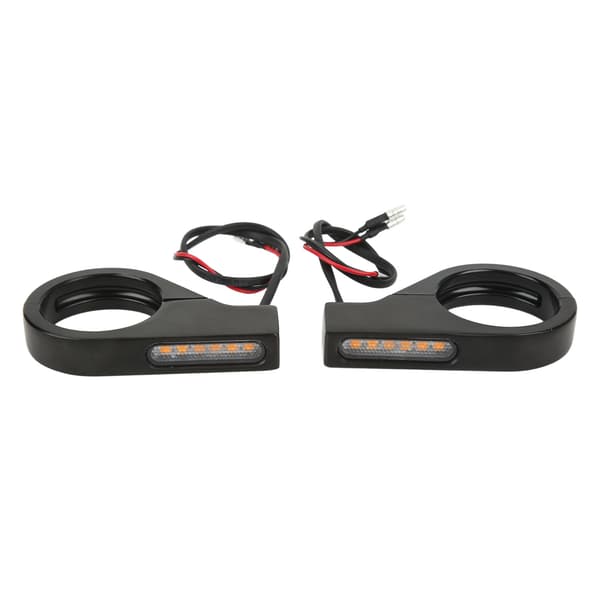 12V Vandtæt Universal Sort LED Blinklys til 41mm Motorcykel Gaffelrør