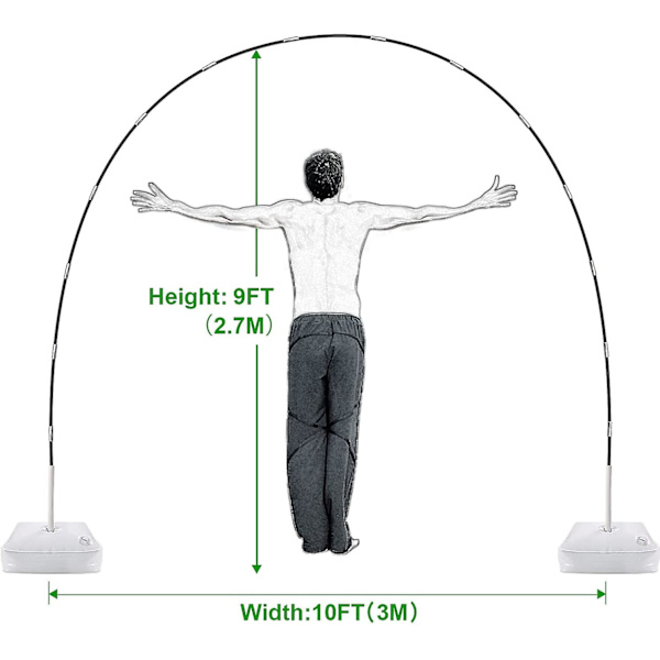 Fiber Rod Balloon Arch Set, Set med en