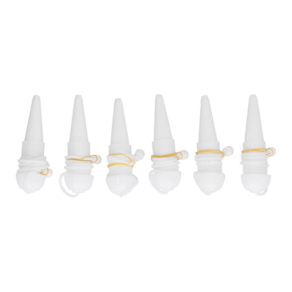6 stk. automatiske selvvanningspigger for planter, hvite
