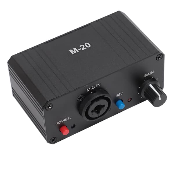 Høj Forstærkning 48V Phantom Power XLR Mikrofonforforstærker til Dynamiske Kondensatormikrofoner Booster